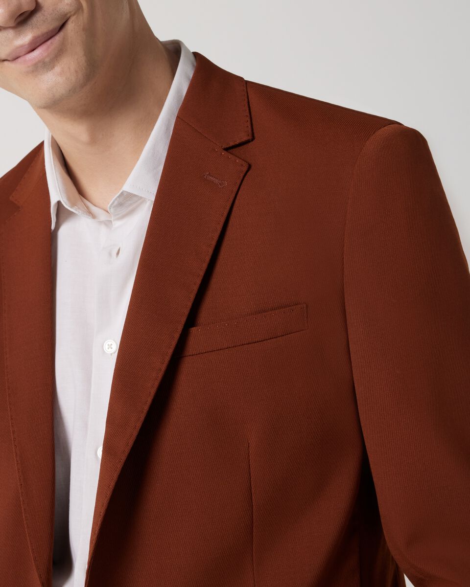 Wool Blend Soft Tailored Jacket, Terracotta, hi-res